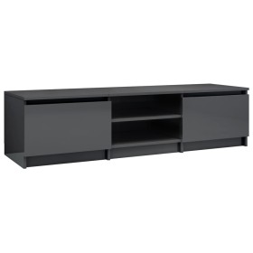 vidaXL TV-Schrank Hochglanz-Grau 140x40x35,5 cm Holzwerkstoff