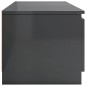 vidaXL TV-Schrank Hochglanz-Grau 140x40x35,5 cm Holzwerkstoff vidaXL TV-Schrank Hochglanz-Grau 140x40x35,5 cm Holzwerkstoff