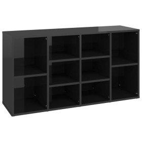 vidaXL Schuhbank Hochglanz-Schwarz 103x30x54,5 cm Holzwerkstoff