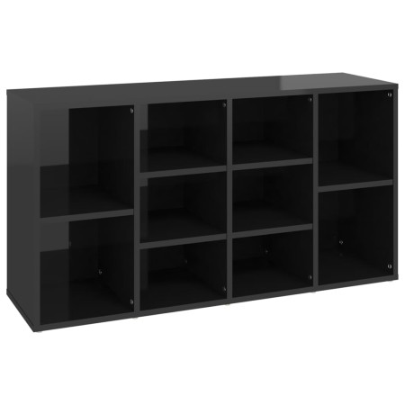 vidaXL Schuhbank Hochglanz-Schwarz 103x30x54,5 cm Holzwerkstoff