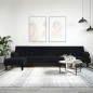 vidaXL Schlafsofa in L-Form Schwarz 260x140x70 cm Samt vidaXL Schlafsofa in L-Form Schwarz 260x140x70 cm Samt