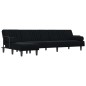 vidaXL Schlafsofa in L-Form Schwarz 260x140x70 cm Samt vidaXL Schlafsofa in L-Form Schwarz 260x140x70 cm Samt
