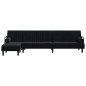 vidaXL Schlafsofa in L-Form Schwarz 260x140x70 cm Samt vidaXL Schlafsofa in L-Form Schwarz 260x140x70 cm Samt