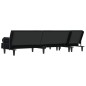 vidaXL Schlafsofa in L-Form Schwarz 260x140x70 cm Samt vidaXL Schlafsofa in L-Form Schwarz 260x140x70 cm Samt