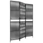 vidaXL Paravent 3-tlg. Schwarz Poly Rattan vidaXL Paravent 3-tlg. Schwarz Poly Rattan