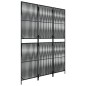 vidaXL Paravent 3-tlg. Schwarz Poly Rattan vidaXL Paravent 3-tlg. Schwarz Poly Rattan