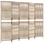 vidaXL Paravent 5-tlg. Beige Poly Rattan vidaXL Paravent 5-tlg. Beige Poly Rattan