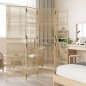 vidaXL Paravent 5-tlg. Beige Poly Rattan vidaXL Paravent 5-tlg. Beige Poly Rattan