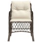 vidaXL Gartenstühle mit Kissen 2 Stk. Braun Poly Rattan vidaXL Gartenstühle mit Kissen 2 Stk. Braun Poly Rattan