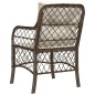 vidaXL Gartenstühle mit Kissen 2 Stk. Braun Poly Rattan vidaXL Gartenstühle mit Kissen 2 Stk. Braun Poly Rattan