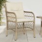 vidaXL Gartenstühle mit Kissen 2 Stk. Beige Poly Rattan vidaXL Gartenstühle mit Kissen 2 Stk. Beige Poly Rattan