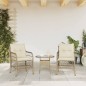 vidaXL Gartenstühle mit Kissen 2 Stk. Beige Poly Rattan vidaXL Gartenstühle mit Kissen 2 Stk. Beige Poly Rattan