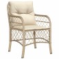 vidaXL Gartenstühle mit Kissen 2 Stk. Beige Poly Rattan vidaXL Gartenstühle mit Kissen 2 Stk. Beige Poly Rattan