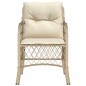 vidaXL Gartenstühle mit Kissen 2 Stk. Beige Poly Rattan vidaXL Gartenstühle mit Kissen 2 Stk. Beige Poly Rattan