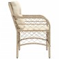 vidaXL Gartenstühle mit Kissen 2 Stk. Beige Poly Rattan vidaXL Gartenstühle mit Kissen 2 Stk. Beige Poly Rattan