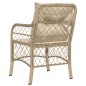 vidaXL Gartenstühle mit Kissen 2 Stk. Beige Poly Rattan vidaXL Gartenstühle mit Kissen 2 Stk. Beige Poly Rattan