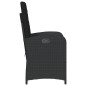 vidaXL Gartensessel Verstellbar mit Kissen Schwarz Poly Rattan vidaXL Gartensessel Verstellbar mit Kissen Schwarz Poly Rattan