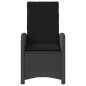 vidaXL 3-tlg. Bistro-Set mit Kissen Schwarz Poly Rattan vidaXL 3-tlg. Bistro-Set mit Kissen Schwarz Poly Rattan