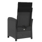 vidaXL 3-tlg. Bistro-Set mit Kissen Schwarz Poly Rattan vidaXL 3-tlg. Bistro-Set mit Kissen Schwarz Poly Rattan