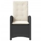 vidaXL Gartensessel mit Kissen 2 Stk. Verstellbar Schwarz Poly Rattan vidaXL Gartensessel mit Kissen 2 Stk. Verstellbar Schwarz Poly Rattan