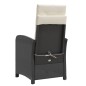 vidaXL Gartensessel mit Kissen 2 Stk. Verstellbar Schwarz Poly Rattan vidaXL Gartensessel mit Kissen 2 Stk. Verstellbar Schwarz Poly Rattan
