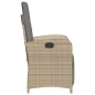 vidaXL Gartensessel mit Fußteil Verstellbar Beigemischung Poly Rattan vidaXL Gartensessel mit Fußteil Verstellbar Beigemischung Poly Rattan
