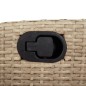 vidaXL Gartensessel mit Fußteil Verstellbar Beigemischung Poly Rattan vidaXL Gartensessel mit Fußteil Verstellbar Beigemischung Poly Rattan