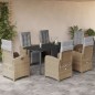 vidaXL 7-tlg. Garten-Essgruppe mit Kissen Beige Poly Rattan vidaXL 7-tlg. Garten-Essgruppe mit Kissen Beige Poly Rattan
