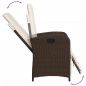 vidaXL 9-tlg. Garten-Essgruppe mit Kissen Braun Poly Rattan vidaXL 9-tlg. Garten-Essgruppe mit Kissen Braun Poly Rattan