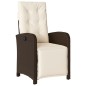 vidaXL 9-tlg. Garten-Essgruppe mit Kissen Braun Poly Rattan vidaXL 9-tlg. Garten-Essgruppe mit Kissen Braun Poly Rattan
