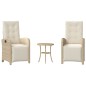 vidaXL 3-tlg. Bistro-Set mit Kissen Beige Poly Rattan vidaXL 3-tlg. Bistro-Set mit Kissen Beige Poly Rattan