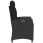 vidaXL 3-tlg. Bistro-Set mit Kissen Schwarz Poly Rattan vidaXL 3-tlg. Bistro-Set mit Kissen Schwarz Poly Rattan