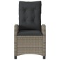 vidaXL 3-tlg. Bistro-Set mit Kissen Grau Poly Rattan vidaXL 3-tlg. Bistro-Set mit Kissen Grau Poly Rattan
