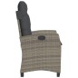 vidaXL 3-tlg. Bistro-Set mit Kissen Grau Poly Rattan vidaXL 3-tlg. Bistro-Set mit Kissen Grau Poly Rattan