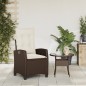 vidaXL Gartensessel Verstellbar mit Kissen Braun Poly Rattan vidaXL Gartensessel Verstellbar mit Kissen Braun Poly Rattan