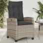 vidaXL Gartensessel mit Kissen 2 Stk. Verstellbar Grau Poly Rattan vidaXL Gartensessel mit Kissen 2 Stk. Verstellbar Grau Poly Rattan