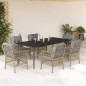 vidaXL 7-tlg. Garten-Essgruppe mit Kissen Beigemischung Poly Rattan vidaXL 7-tlg. Garten-Essgruppe mit Kissen Beigemischung Poly Rattan