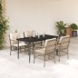 vidaXL 5-tlg. Garten-Essgruppe mit Kissen Beige Poly Rattan vidaXL 5-tlg. Garten-Essgruppe mit Kissen Beige Poly Rattan