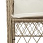 vidaXL 5-tlg. Garten-Essgruppe mit Kissen Beige Poly Rattan vidaXL 5-tlg. Garten-Essgruppe mit Kissen Beige Poly Rattan
