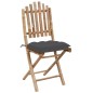 Klappbare Gartenstühle 2 Stk. mit Kissen Bambus Klappbare Gartenstühle 2 Stk. mit Kissen Bambus
