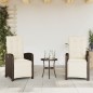 vidaXL Gartensessel mit Fußteil 2 Stk. Verstellbar Braun Poly Rattan vidaXL Gartensessel mit Fußteil 2 Stk. Verstellbar Braun Poly Rattan
