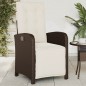 vidaXL Gartensessel mit Fußteil 2 Stk. Verstellbar Braun Poly Rattan vidaXL Gartensessel mit Fußteil 2 Stk. Verstellbar Braun Poly Rattan