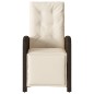 vidaXL Gartensessel mit Fußteil 2 Stk. Verstellbar Braun Poly Rattan vidaXL Gartensessel mit Fußteil 2 Stk. Verstellbar Braun Poly Rattan