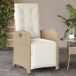 vidaXL Gartensessel mit Fußteil 2 Stk. Verstellbar Beige Poly Rattan vidaXL Gartensessel mit Fußteil 2 Stk. Verstellbar Beige Poly Rattan