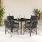 vidaXL 5-tlg. Garten-Essgruppe mit Kissen Grau Poly Rattan vidaXL 5-tlg. Garten-Essgruppe mit Kissen Grau Poly Rattan