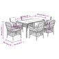 vidaXL 7-tlg. Garten-Essgruppe mit Kissen Schwarz Poly Rattan vidaXL 7-tlg. Garten-Essgruppe mit Kissen Schwarz Poly Rattan