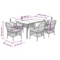 vidaXL 7-tlg. Garten-Essgruppe mit Kissen Grau Poly Rattan vidaXL 7-tlg. Garten-Essgruppe mit Kissen Grau Poly Rattan