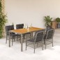 vidaXL 5-tlg. Garten-Essgruppe mit Kissen Grau Poly Rattan vidaXL 5-tlg. Garten-Essgruppe mit Kissen Grau Poly Rattan
