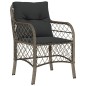 vidaXL 5-tlg. Garten-Essgruppe mit Kissen Grau Poly Rattan vidaXL 5-tlg. Garten-Essgruppe mit Kissen Grau Poly Rattan