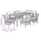 vidaXL 7-tlg. Garten-Essgruppe mit Kissen Grau Poly Rattan vidaXL 7-tlg. Garten-Essgruppe mit Kissen Grau Poly Rattan